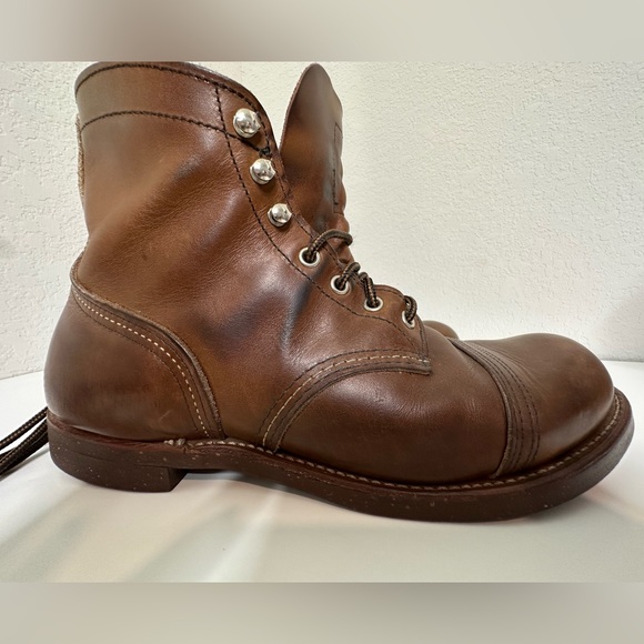 Red Wing Shoes Iron Ranger Size US 10.5 D Men's Leather Boot - Brown Copper 8085 - Picture 6 of 13